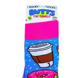 Butts On Things | Coffee & Donuts Socks | OS | NWT